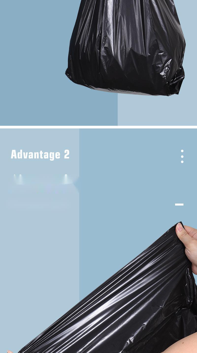 50个垃圾袋批发厨房家用背心式免撕手提加厚特厚加大厨余塑料袋详情4