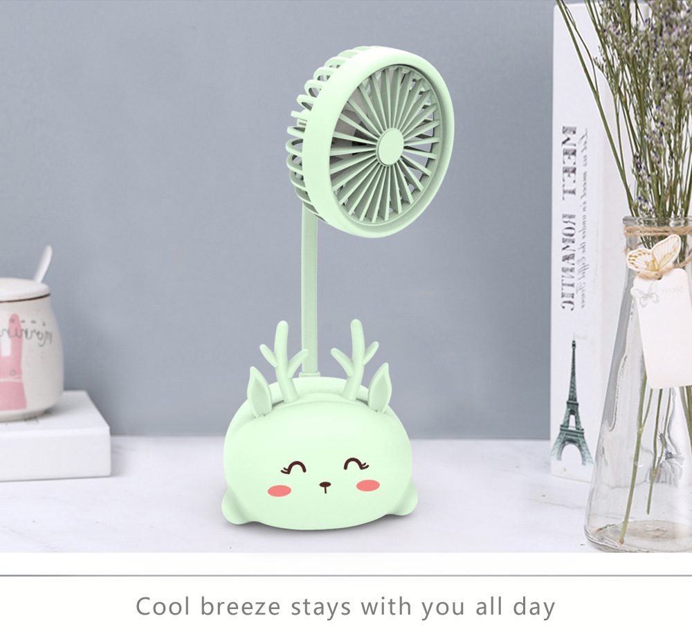 夏季小型卡通电风扇迷你学生宿舍床上台式家用多功能桌面小风扇D详情6
