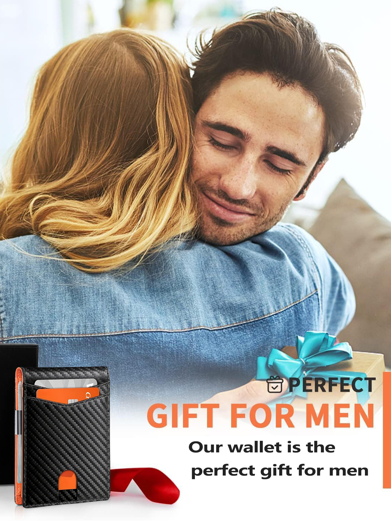 亚马逊12卡位男士钱包卡包RFID美金夹男士钱夹详情6