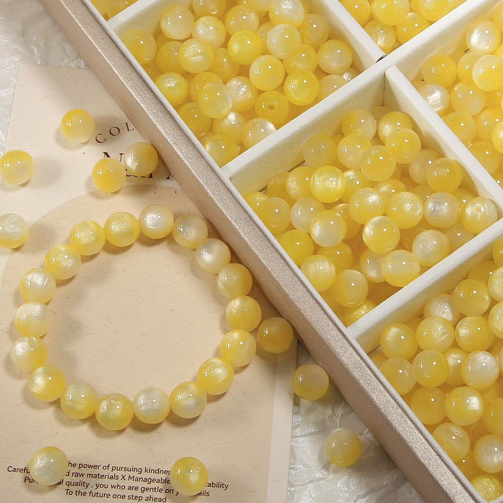 夏至双色仿猫眼石树脂圆珠散珠手工diy手链手串串珠珠子饰品配件详情11