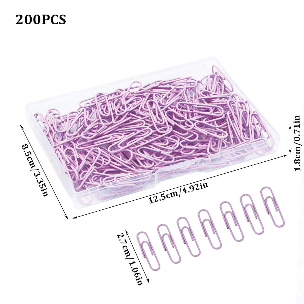 批发200枚/盒38MM彩色包塑回形针收纳文具回旋别针书签试卷标记曲别针详情14