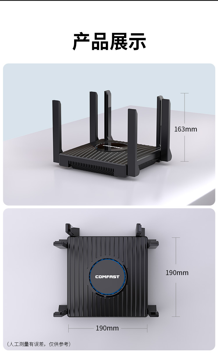 COMFASTCF-WR635AX大功率无线路由器六天线穿墙全屋WiFi6路由器详情21