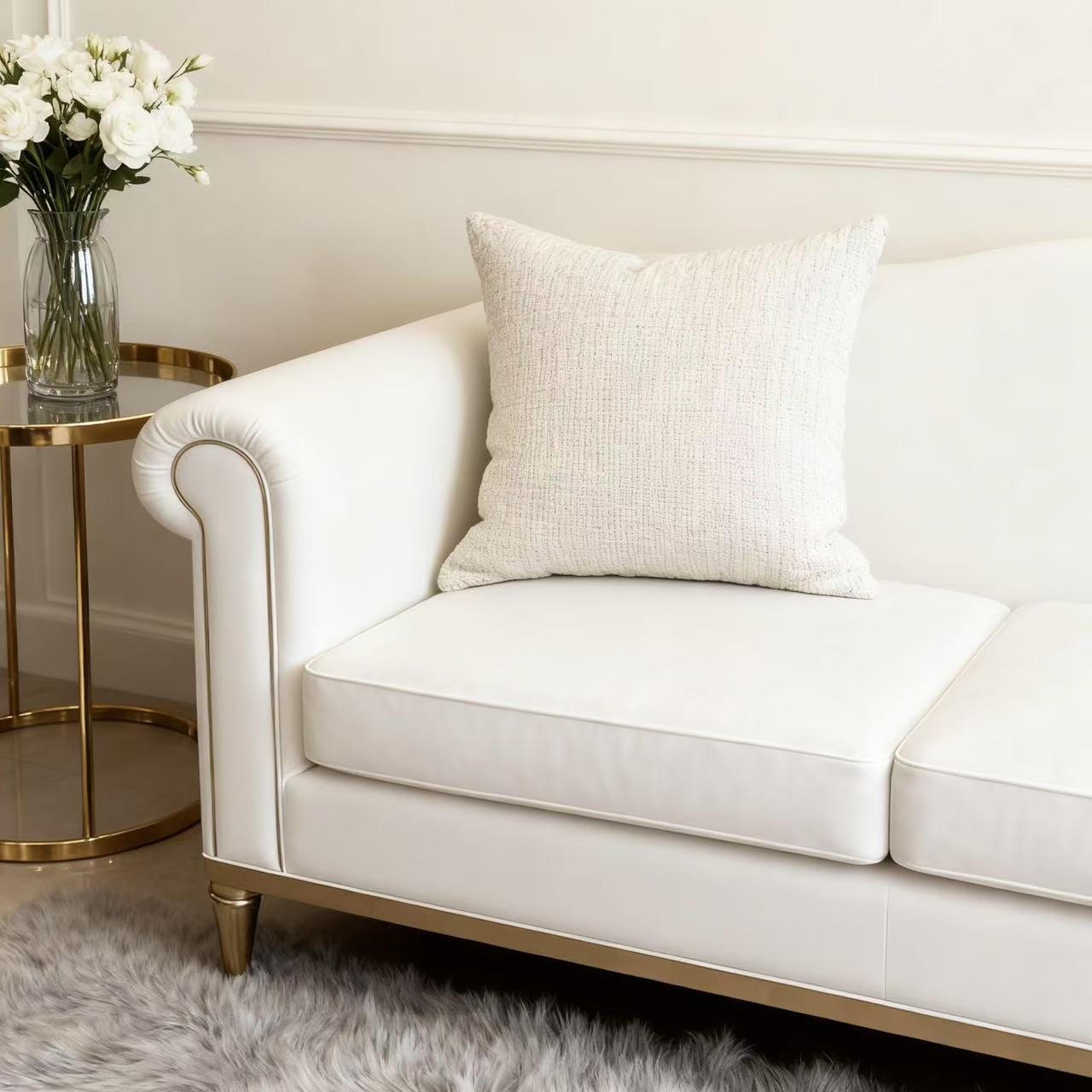 Cross-border Nordic solid color Chenille texture throw pillows, living room sofa cushions, bedroom headboard backrests, home soft furnishings pic 3