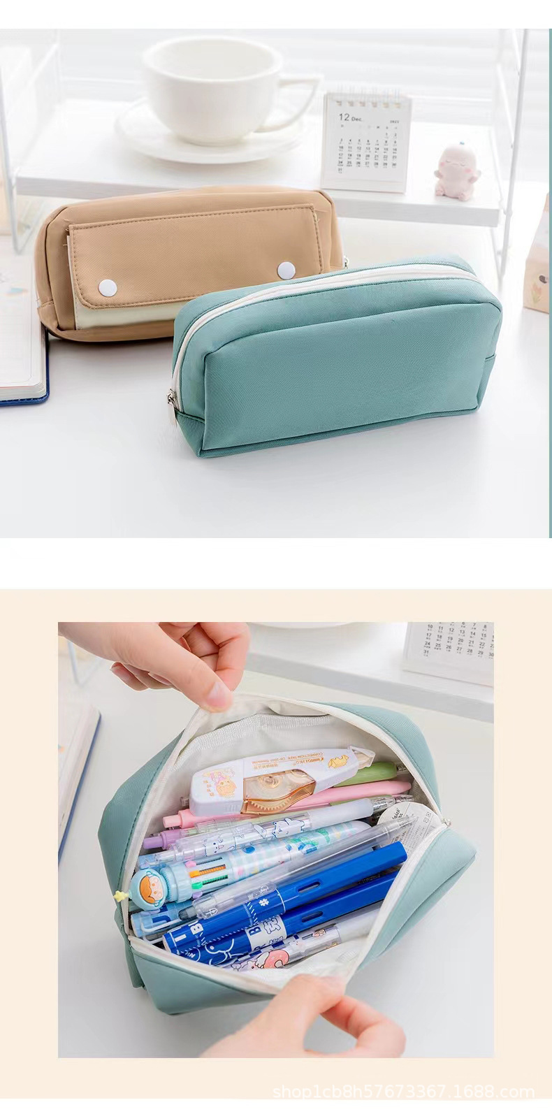 2024新款大容量笔袋简约收纳袋学生文具袋中小学生笔袋学习用品详情7