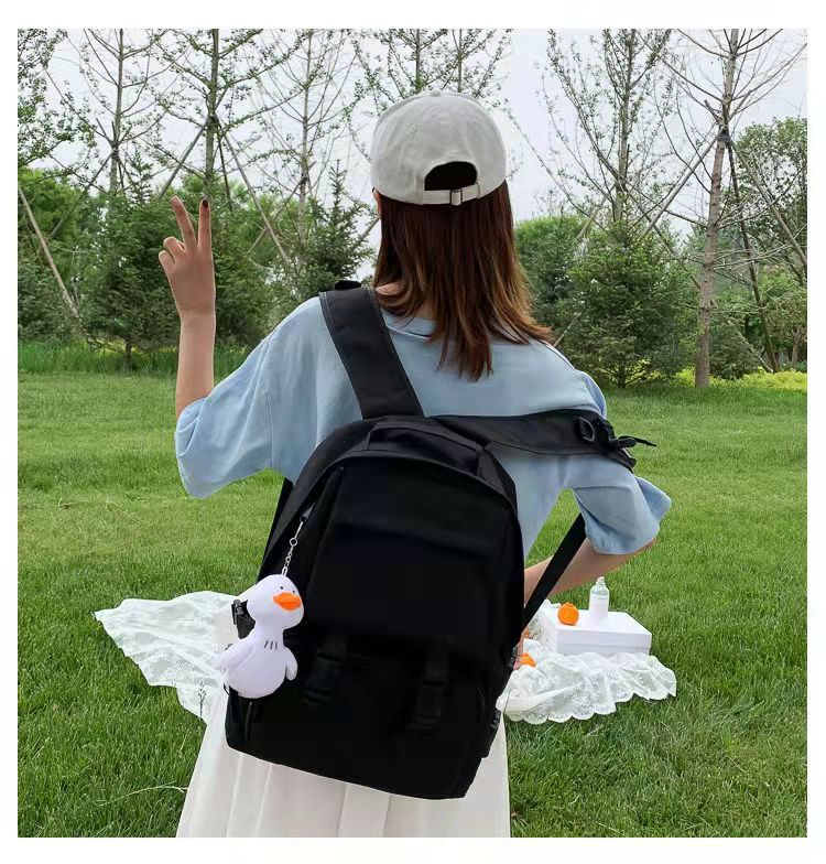 2025夏季新款学院风清新ins女包纯色日系女包大学生时尚生双肩包详情24