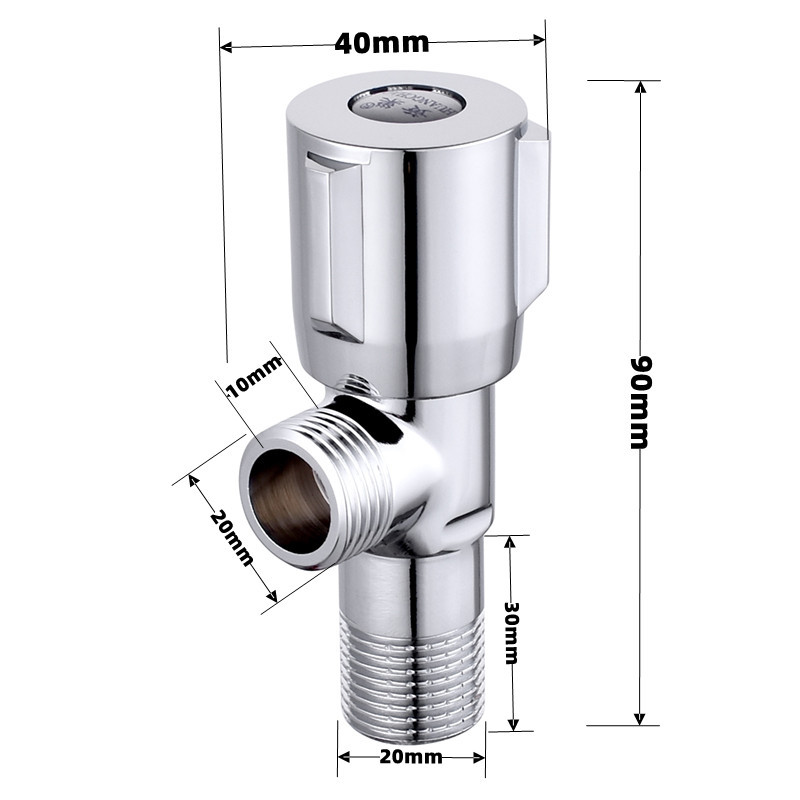 黄巢黄铜三角阀加厚加长铜芯角阀马桶热水器进水阀卫浴批发详情3