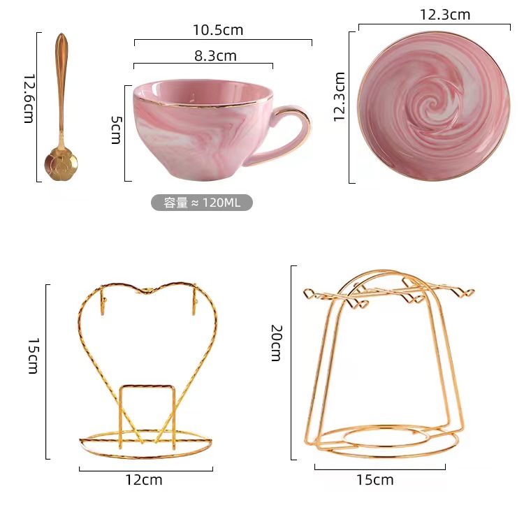 English flower teapot, candle heating, fruit teapot set, glass beauty salon teapot, ceramic afternoon tea cups pic 6
