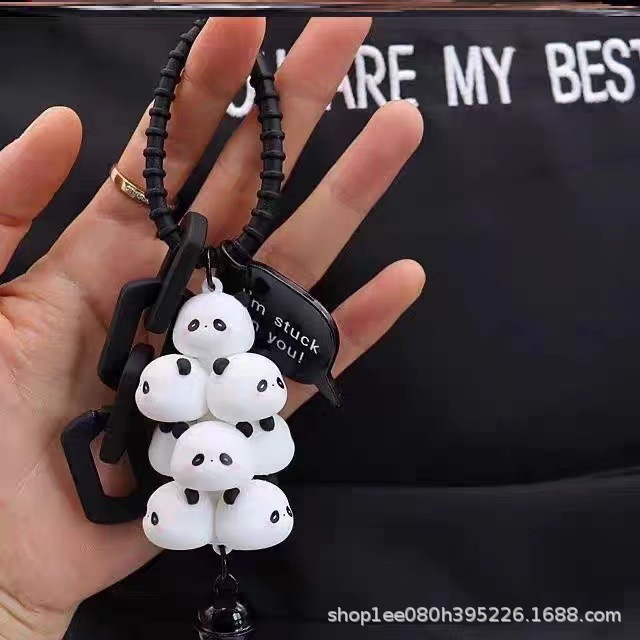 猪猪塔挂件小猪叠叠乐通天猪猪塔熊猫钥匙扣包包挂饰卡通动物挂件详情6