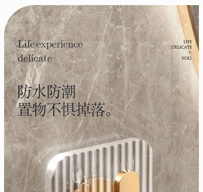 Light luxury, hole-free transparent hook, strong adhesive hanger, wall-mounted, bedroom door behind clothes, no trace hook pic 9