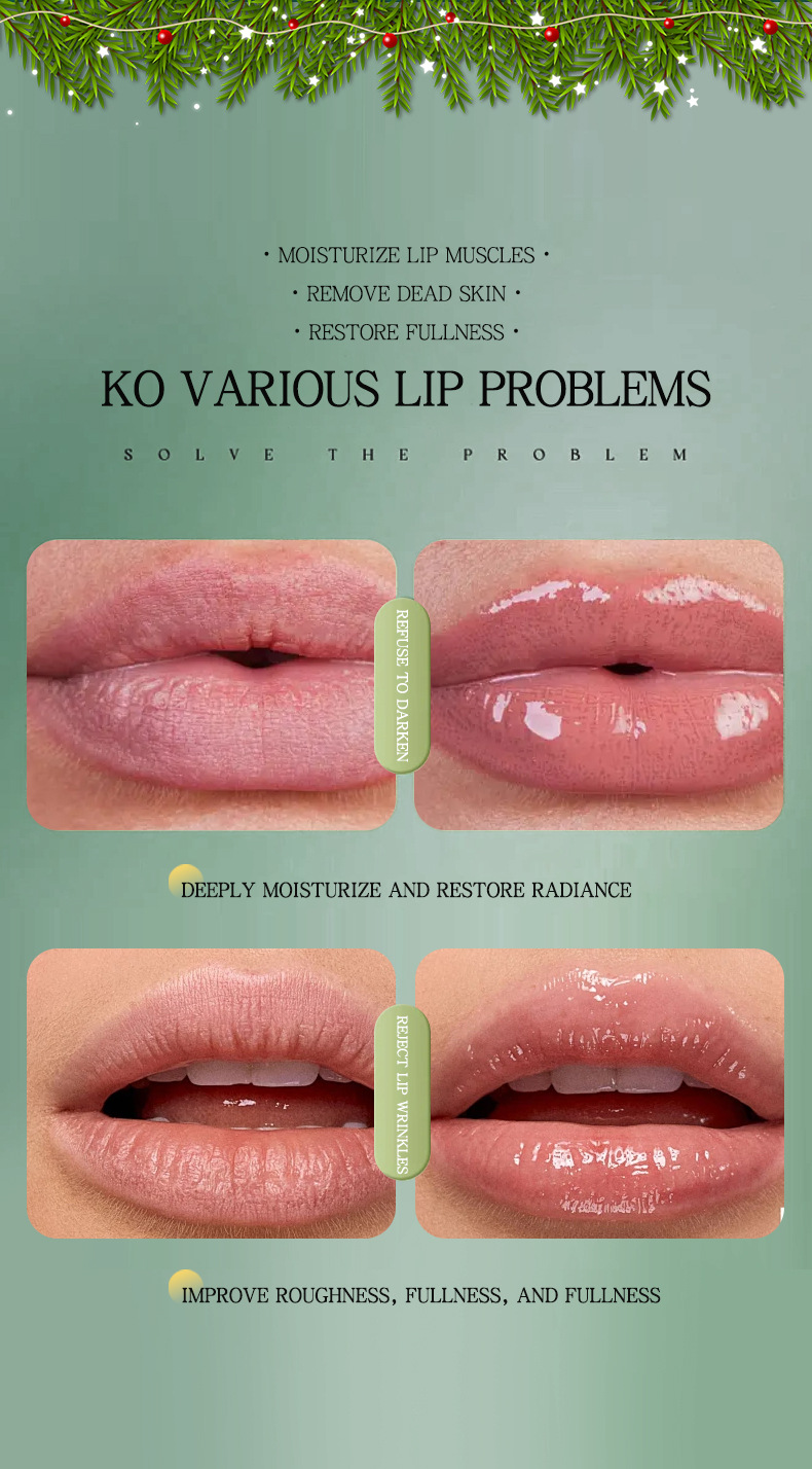 【 Cross-border Exclusive 】bosuya Christmas Lip Balm Hydrates, moisturizes, prevents dryness and cracking, and reduces lip lines. A bestseller on Amazon pic 19