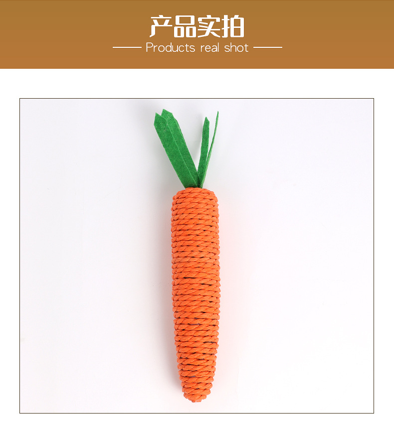 New pet toys in stock for wholesale: Carrot and hemp rope cat toys, carrot and hemp rope cat toys pic 12