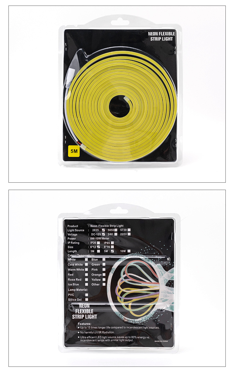 LED flexible neon light strip, 5V low-voltage modified silicone RGB 6x12, KTV sign creative soft light strip pic 13