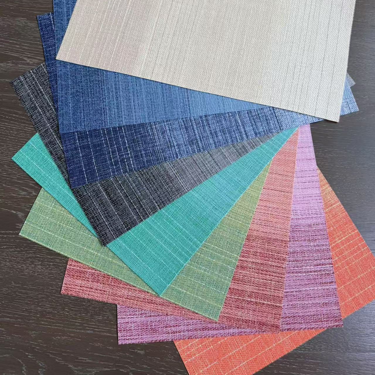 简约渐变背景板家用餐桌餐具垫加厚编织隔热垫pvc餐垫西餐垫杯垫详情3