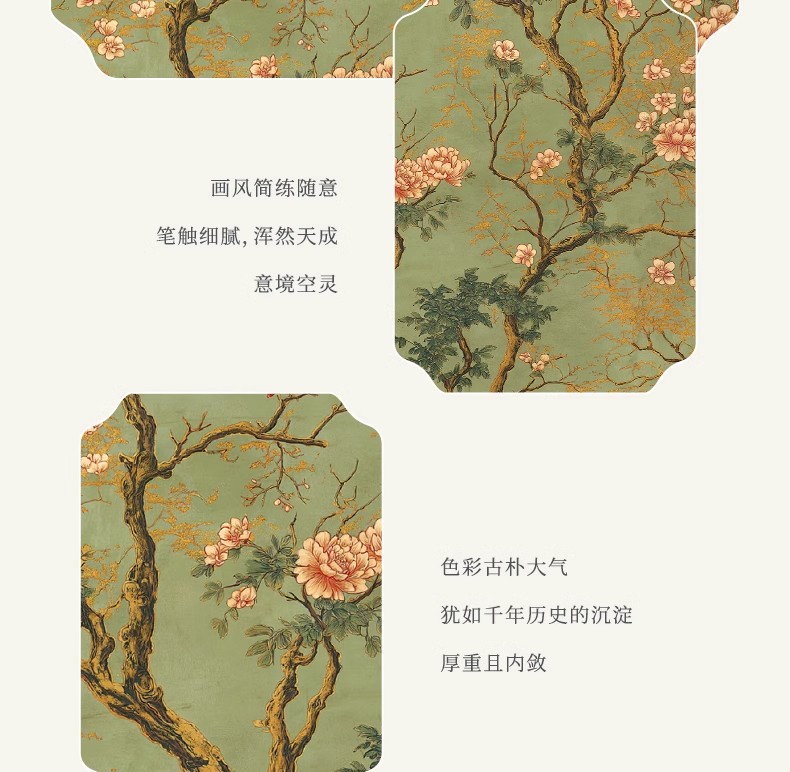 宋氏美学花鸟画客厅装饰画新中式沙发背景墙挂画方形餐厅卧室壁画详情6
