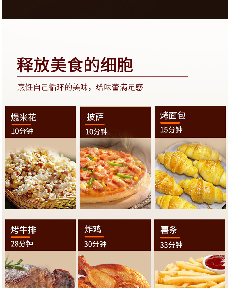 Xianke air fryer, multi-functional household touch control electric fryer, smart large-capacity oil-free fryer, gift wholesale pic 15