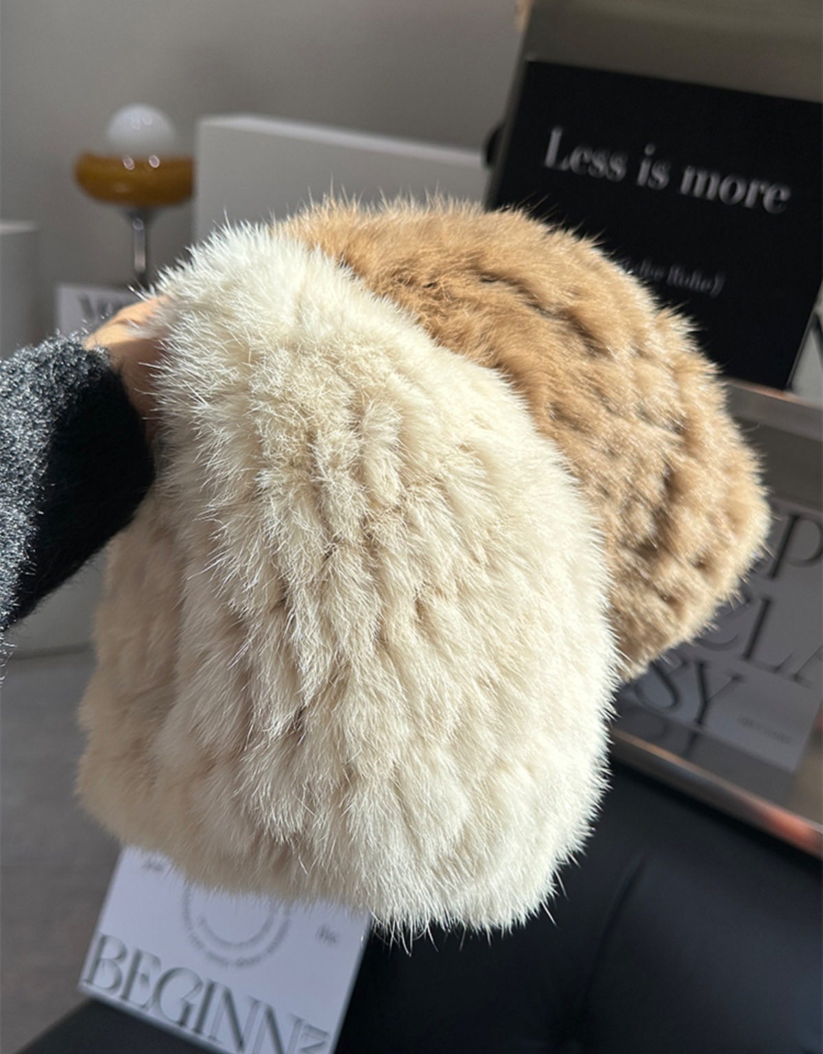 品牌【森多娜】2025新款韩系兔毛绒帽子女秋冬款加厚保暖防寒批发成人帽显脸小皮草护耳渔夫帽高级百搭款详情13