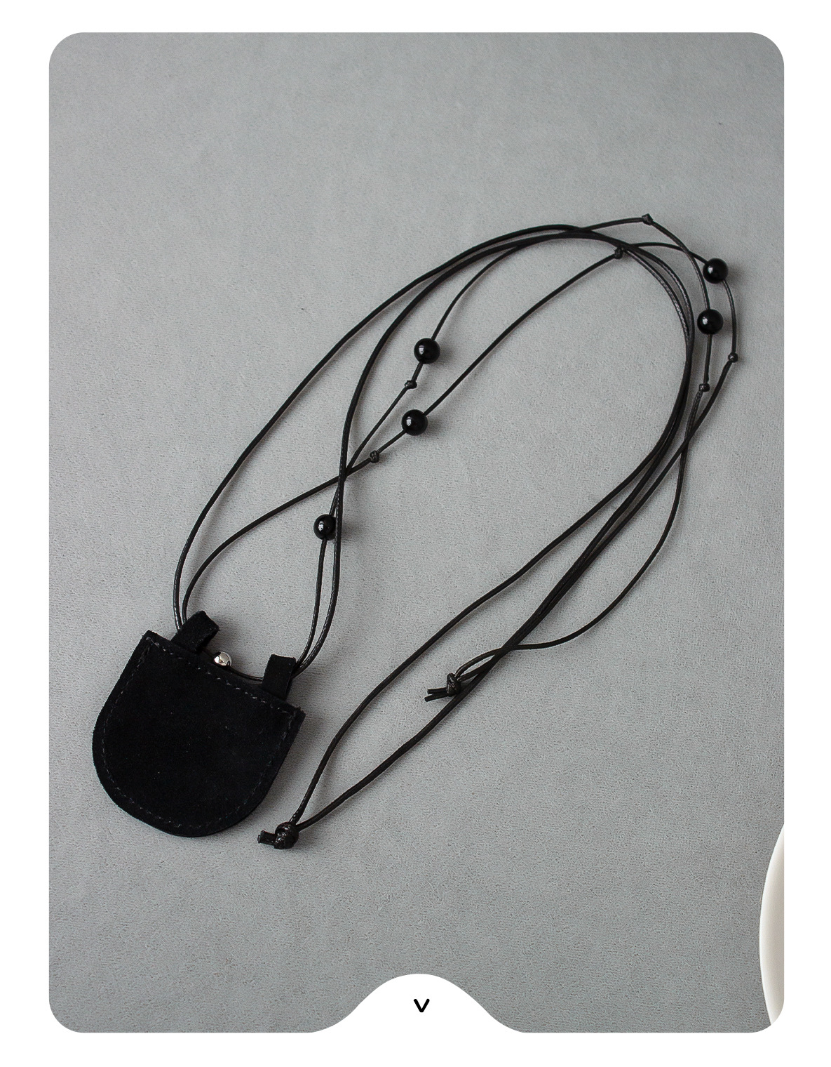 麂皮绒包包项链 mini半月牙设计感精致吊坠穿搭叠戴百搭毛衣项链详情8