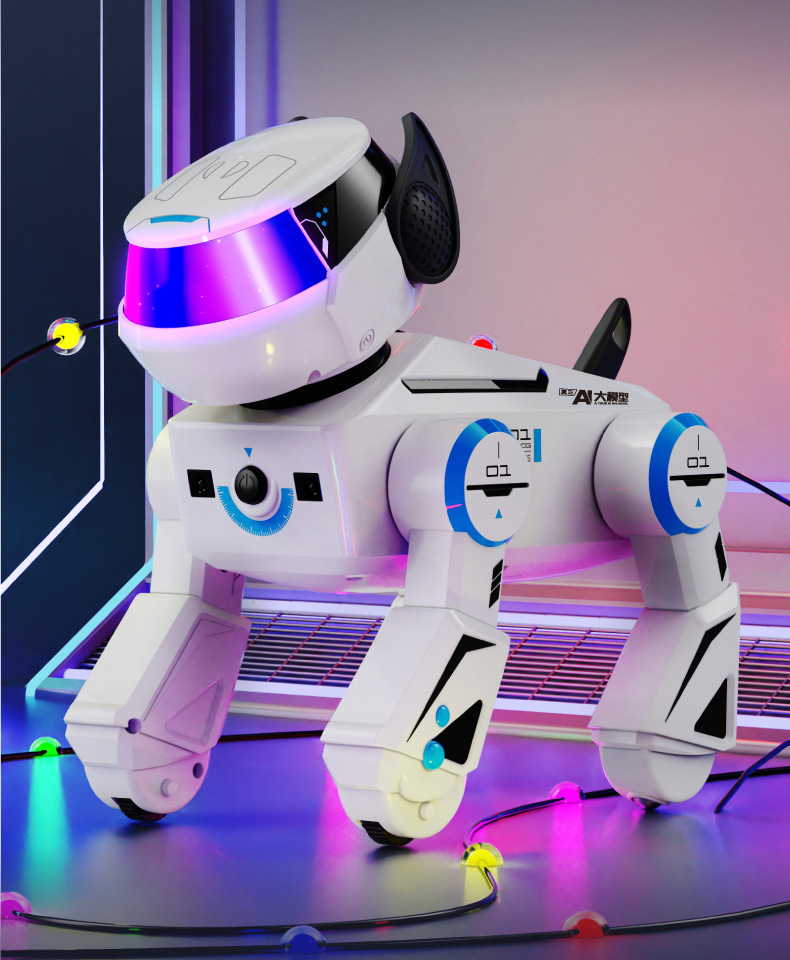 YDJ programación multifuncional cantando y bailando control remoto máquina perro AI inteligente interactivo preguntas y respuestas perro mecánico juguetes para niños pic 16