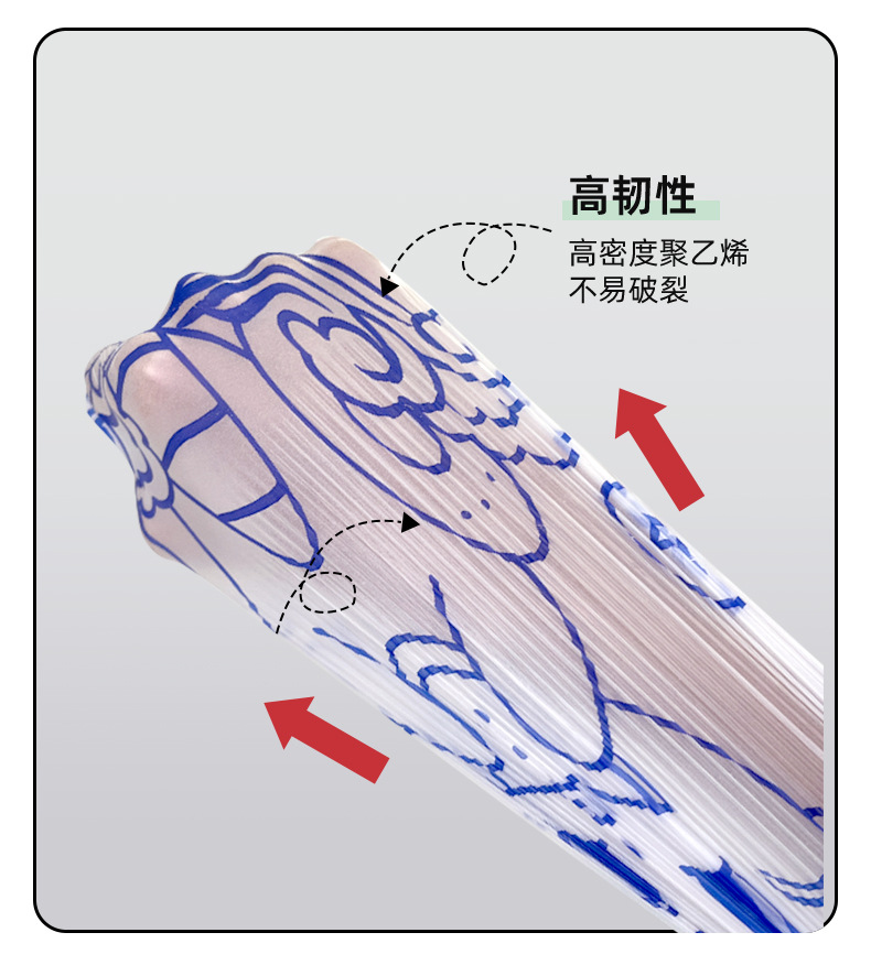 印花艾草抽绳袋手提大卷厨房加厚家用办公自动收口垃圾袋日用百货详情5