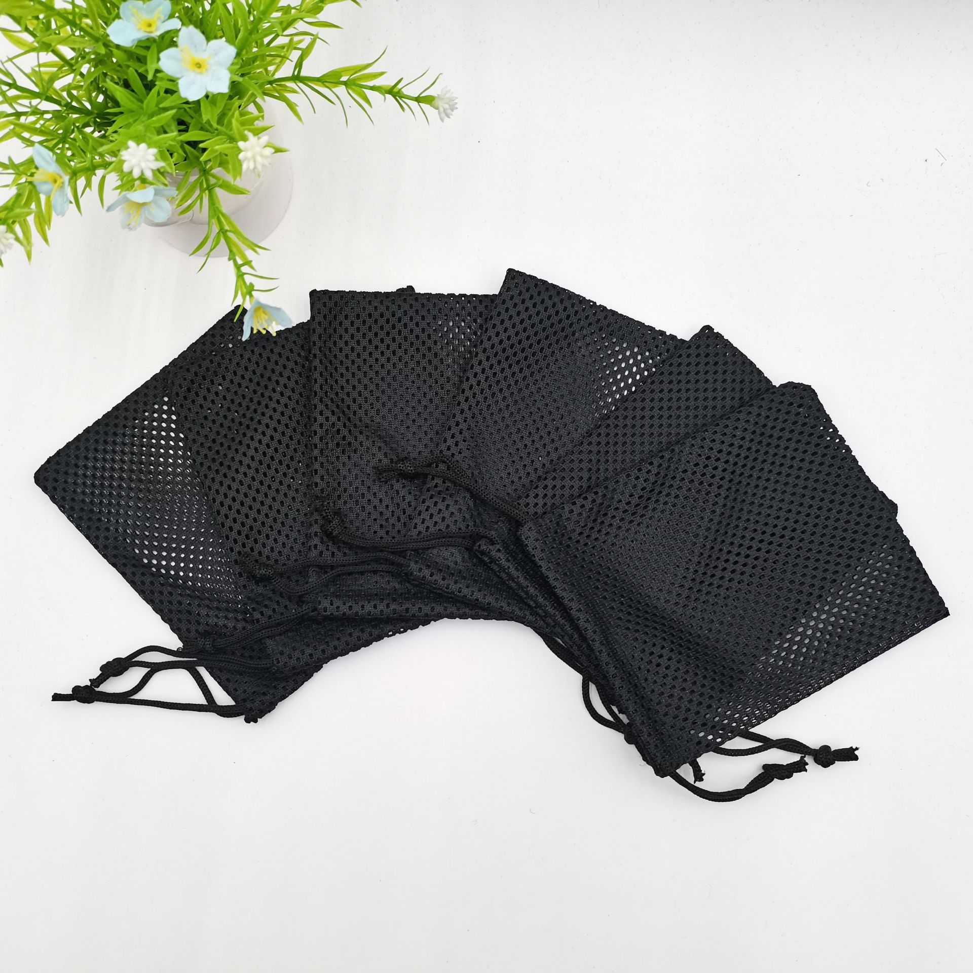 Breathable and quick-drying basketball net drawstring pocket, sports racket closing net pocket, folding ball game drawstring storage bag pic 10