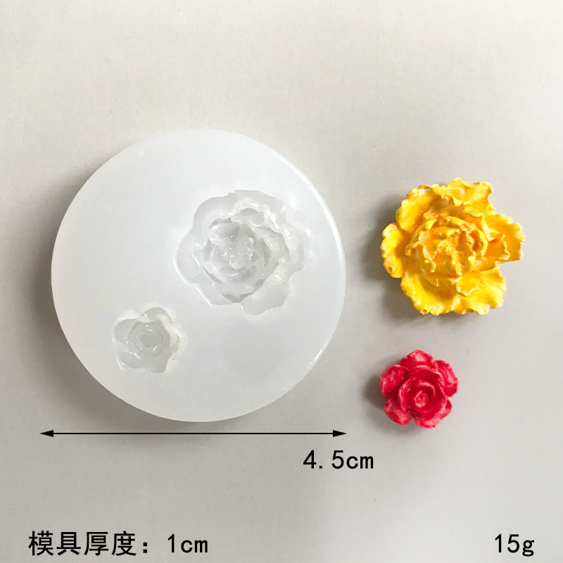 A variety of flower-shaped silicone molds for baking, DIY gypsum scented candle cake, and silicone mold with resin coating decoration pic 7
