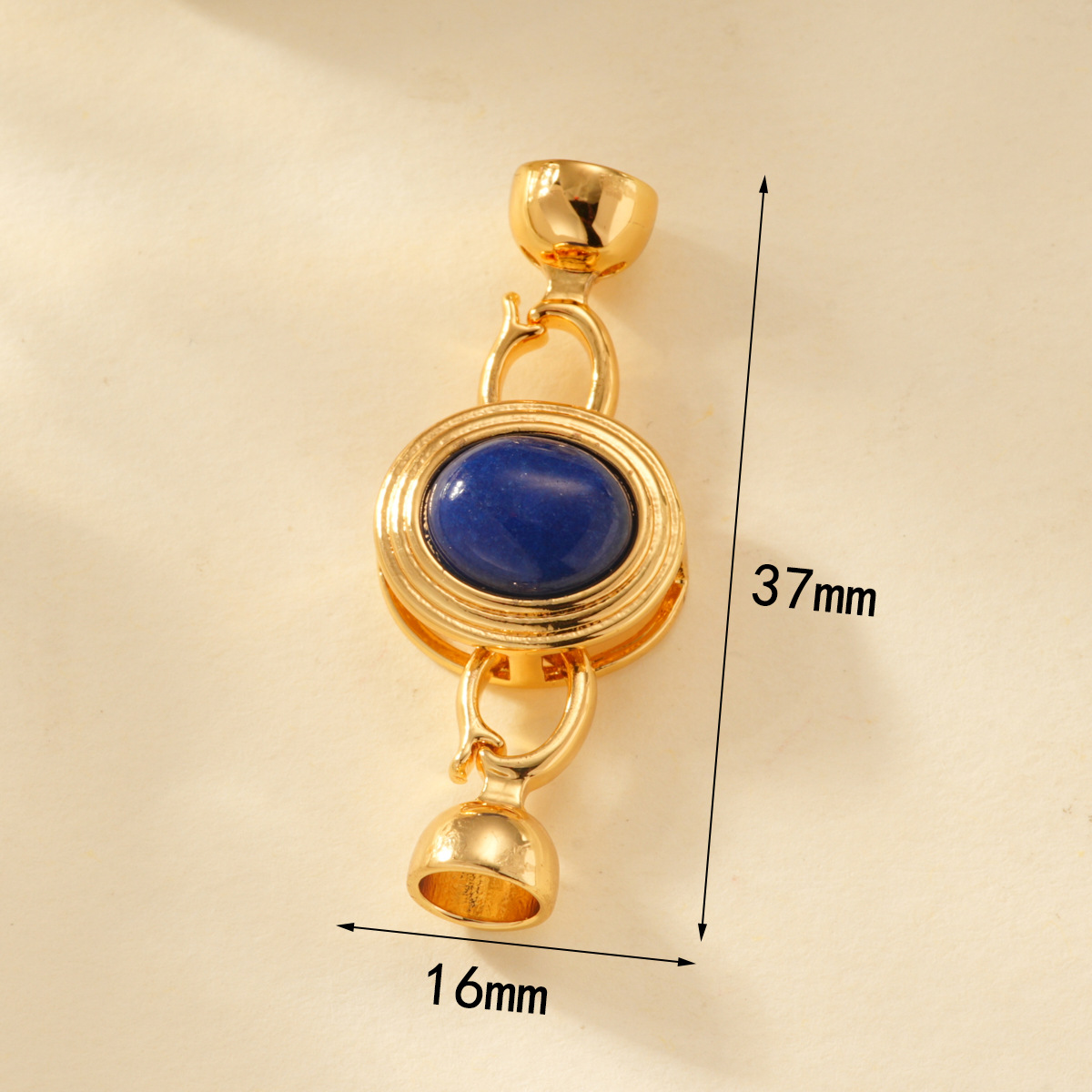 Agate-inlaid connection clasp, 18k copper gold-plated color-preserving high-end bracelet and necklace clasp DIY accessory pic 4