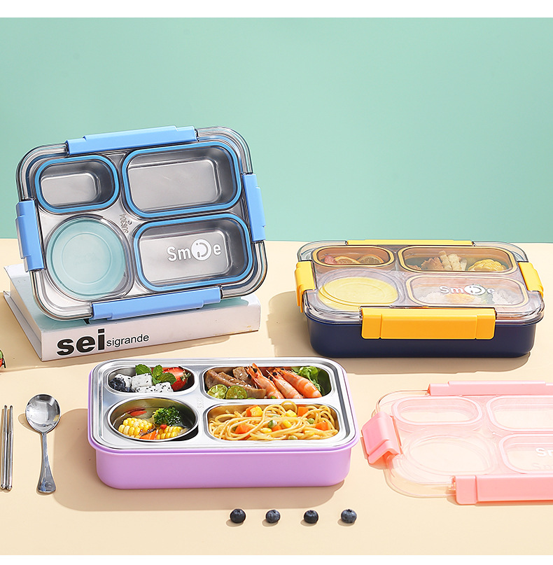 学生带饭饭盒不锈钢保温饭盒送饭专用独立分格密封防窜味午餐盒详情13