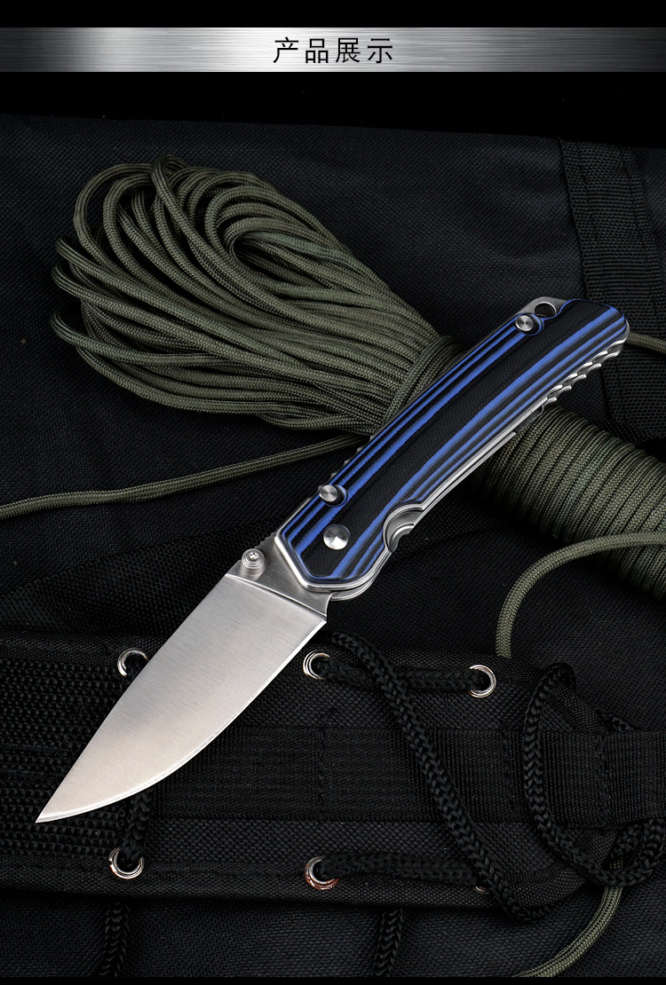 Outdoor folding knife D2 steel knife G10 handle in stock, 1-piece consignment on AliExpress pic 7
