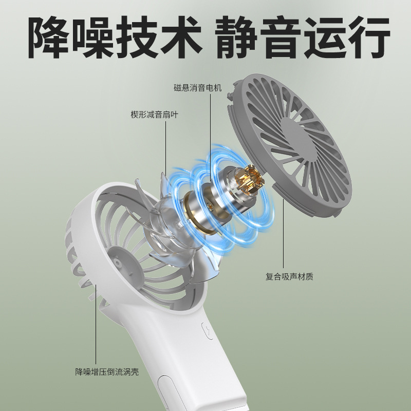 微型新款TYPE-C充电宿舍桌面小巧手持折叠便携式小型静音小风扇详情4