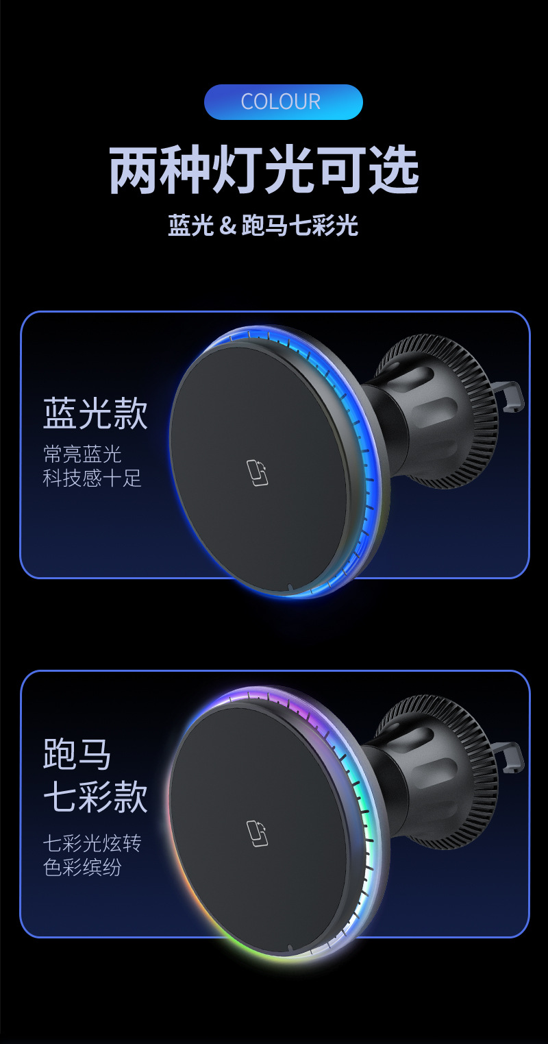 Magsafe磁吸车载无线充电器15W无线快充车载出风口吸盘导航支架H304详情2