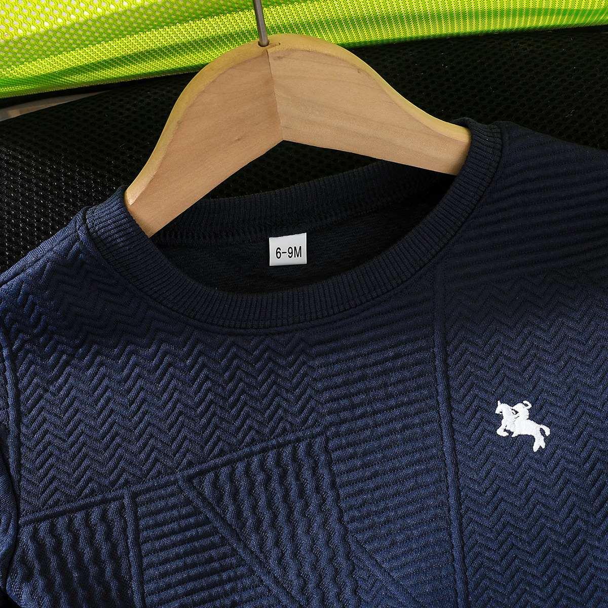 A simple and comfortable embroidered T-shirt and shorts set with horse racing patterns for boys aged 0-3 years old, a new summer sports outfit pic 22