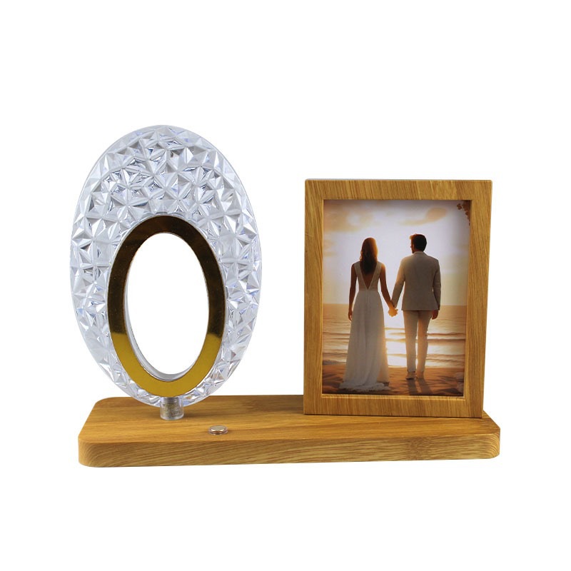 小熊相框台灯跨境热销触摸水晶台灯USB供电三色小夜灯床头摆件详情4