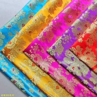 国潮黑底小红花提花布料布匹黑色人丝小草花鞋材服装面料提花布面料详情34