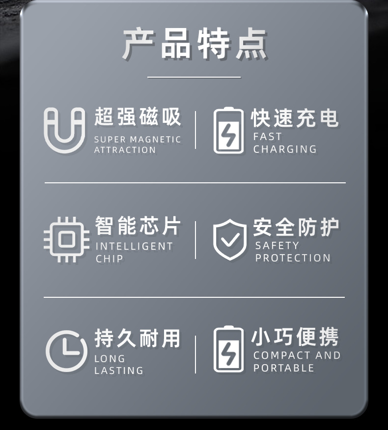 760跨镜小夜灯三合一磁吸无线充电器适用于苹果手机耳机手表批发详情4