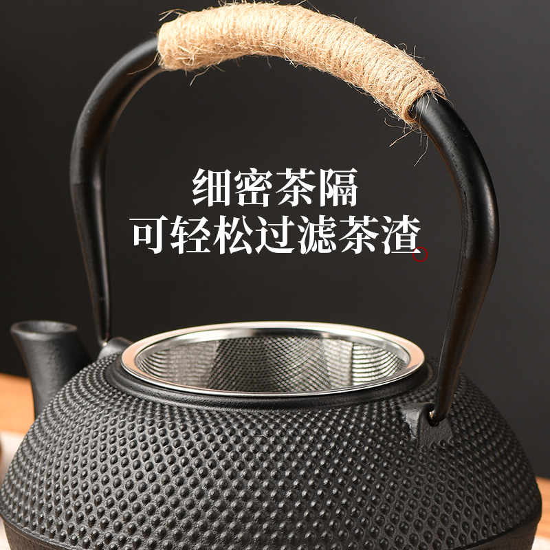 包邮小丁壶铸铁茶具围炉煮茶铁艺茶壶家用老铁壶铸铁茶壶功夫茶具详情3