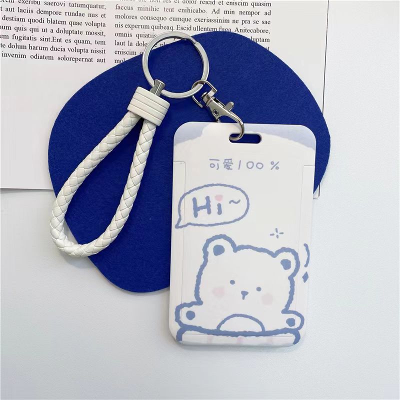 Cute bus card protective case, student meal card, campus access control certificate, brand door card case, keychain, all printed in one piece pic 7
