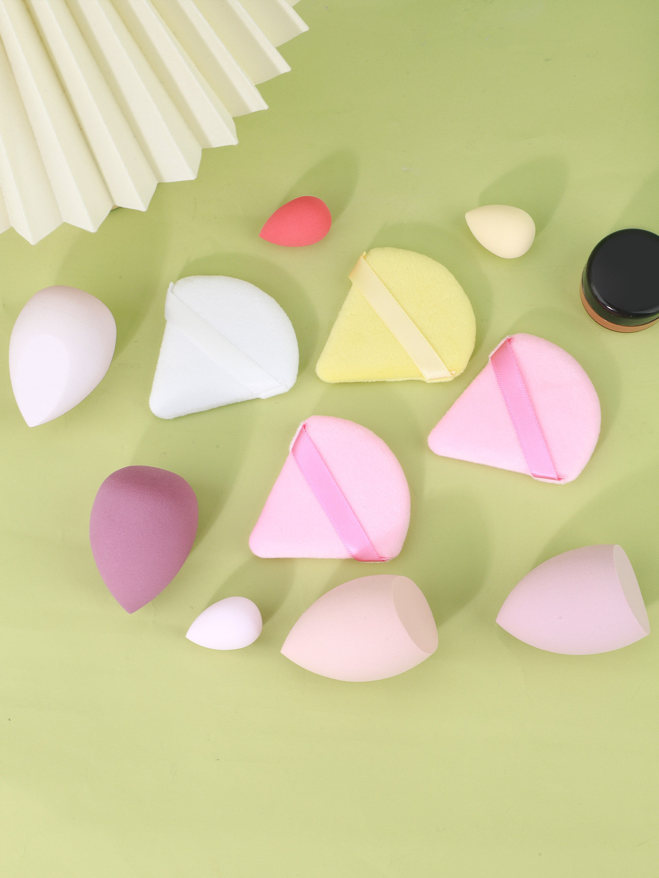 跨境马卡龙袋多巴胺美妆蛋植绒粉扑超值组合套装不吃粉迷你彩妆蛋详情4