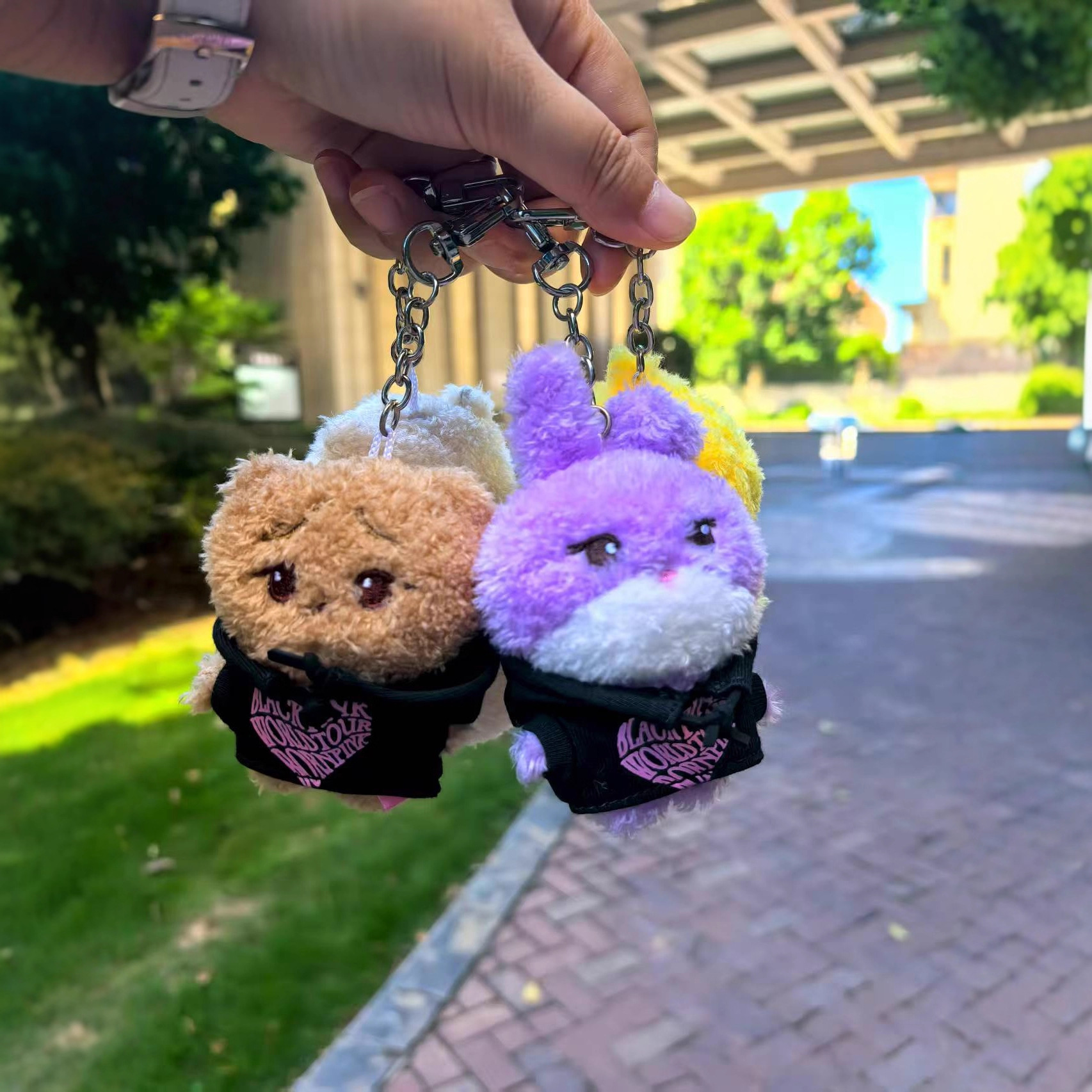 New cute and fun plush hooded sweatshirt figurines in stock for wholesale, cartoon animal doll pendants pic 11