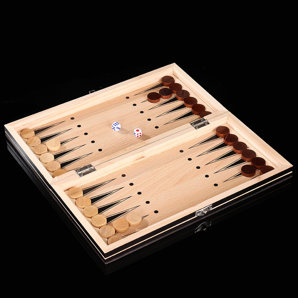 厂家直销木质磁性国际象棋3合1套装便携可折叠益智竞技桌游玩具详情8