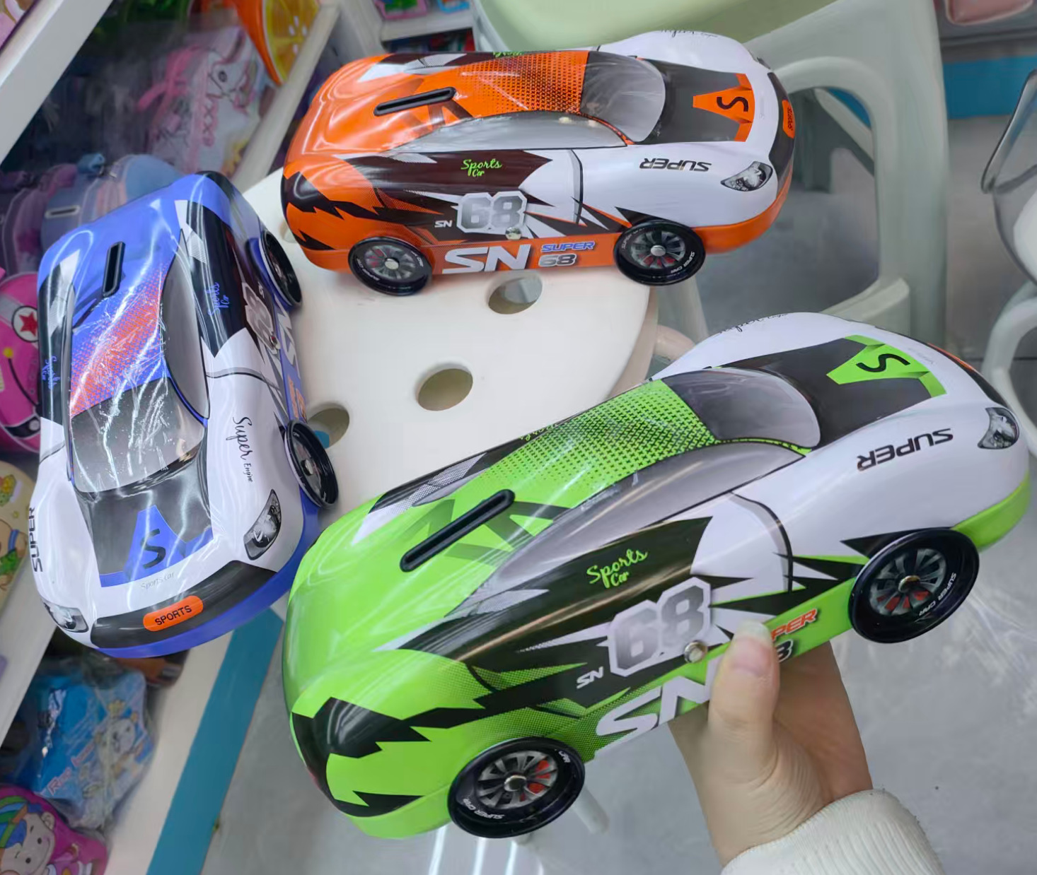 2025新款跑车造型密码储钱罐儿童礼物儿童收纳盒玩具存钱罐详情1