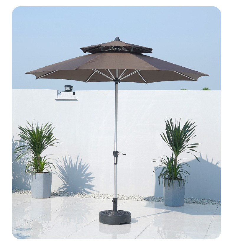 工厂直发2米7户外遮阳伞摆摊太阳伞中柱伞庭院伞单顶双顶详情12