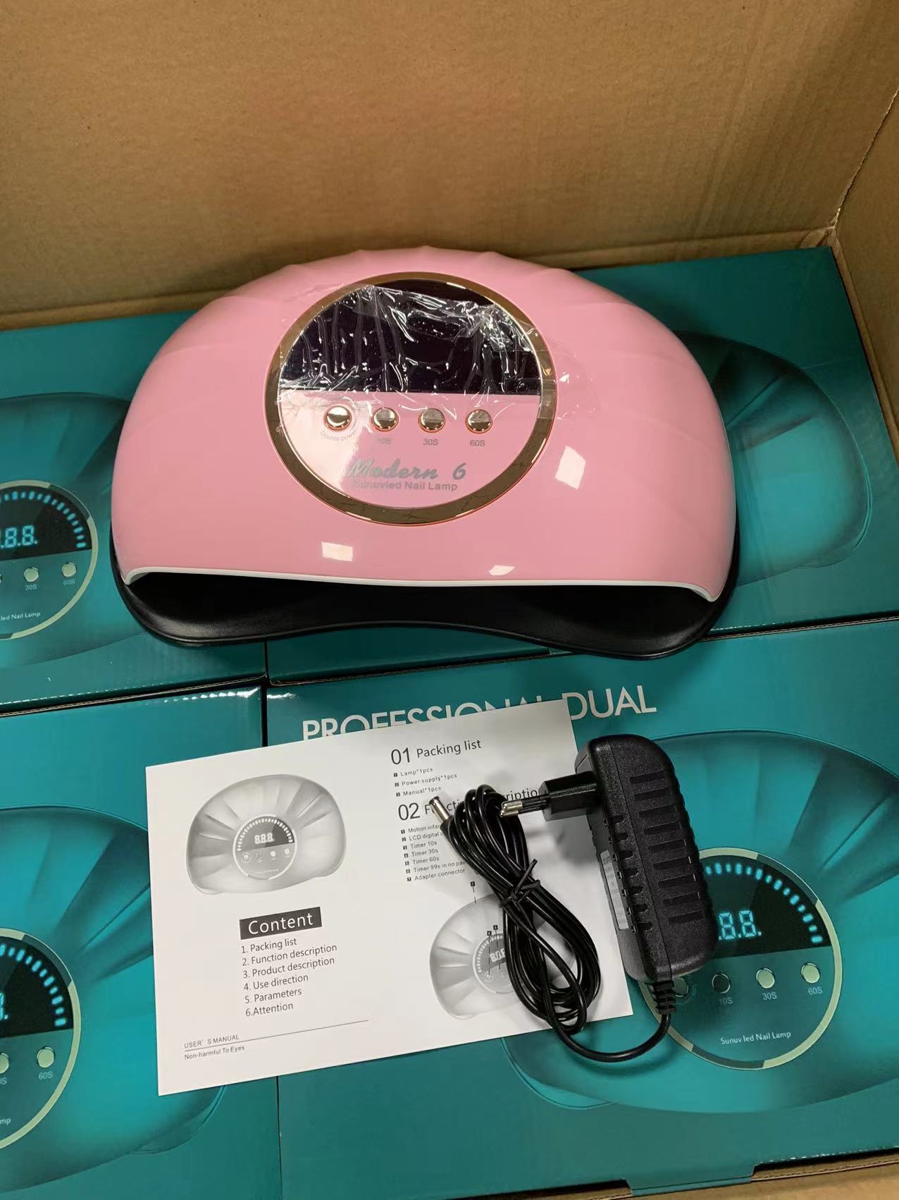 Large-space nail art lamp can quickly dry your hands without blackening them. 268W high-power, 69 lamp beads, automatic sensing light therapy lamp pic 4