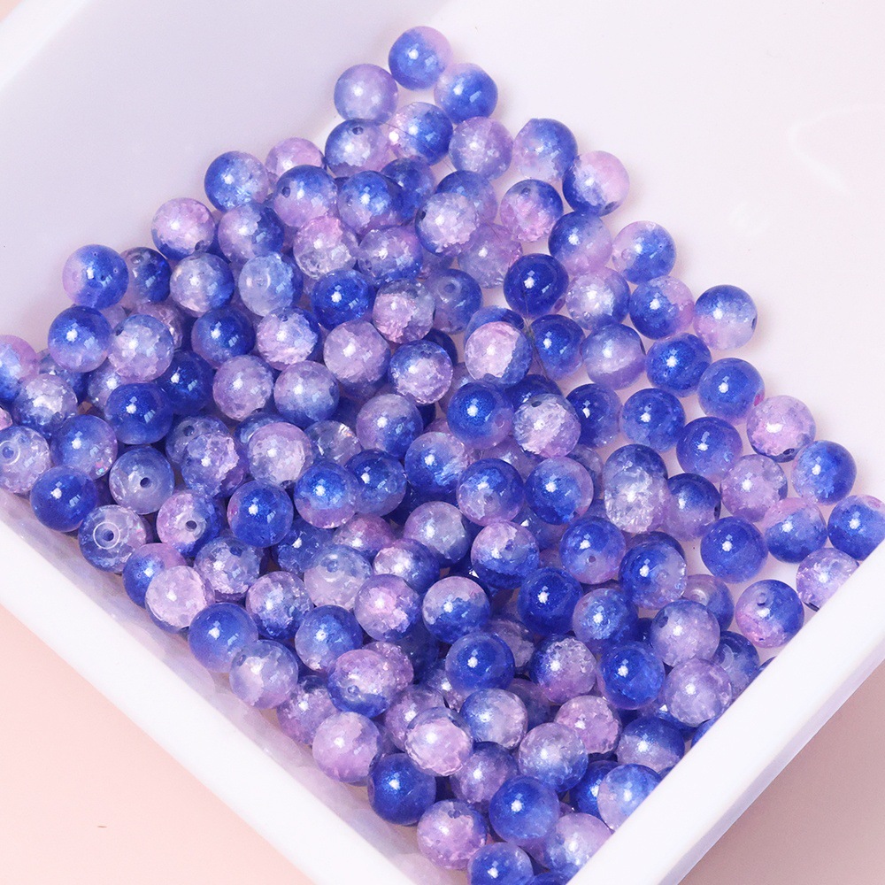 新10mm三色冰魄裂纹珠手工琉璃串珠散珠diy饰品手链配件项链材料详情10