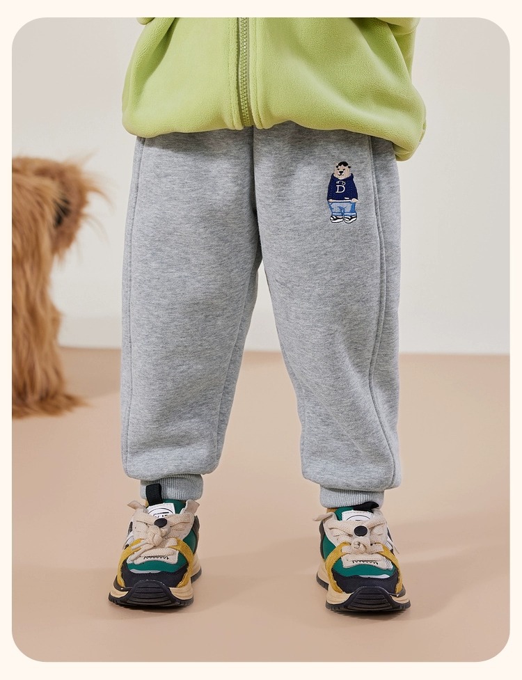 嘟嘟家宝宝加绒加厚裤子冬季儿童长裤冬装男童运动裤女童休闲卫裤详情17