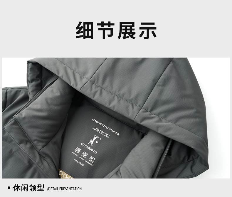 冬季新款男士加厚羽绒服男中年男式休闲可脱卸帽休闲保暖男装外套详情21