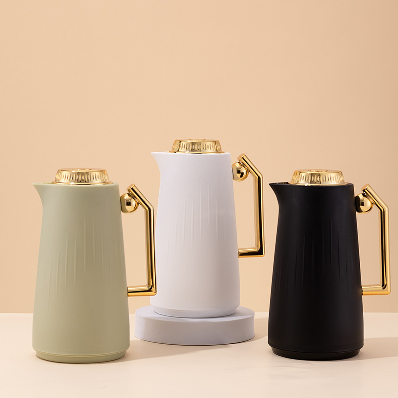 跨境大容量金盖真空保温壶 玻璃内胆家用保温瓶 批发商用咖啡壶 优质保温水壶 长效保温瓶详情4