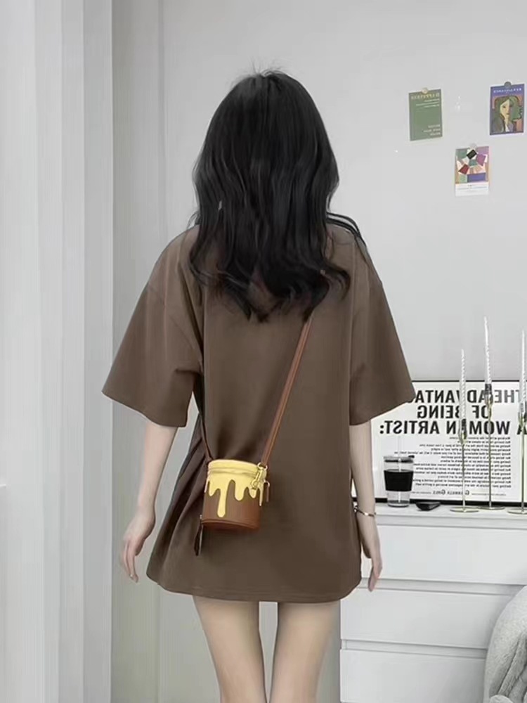 卡通纯棉短袖t恤女2024夏装新款韩版宽松美式复古显瘦半袖上衣潮详情17