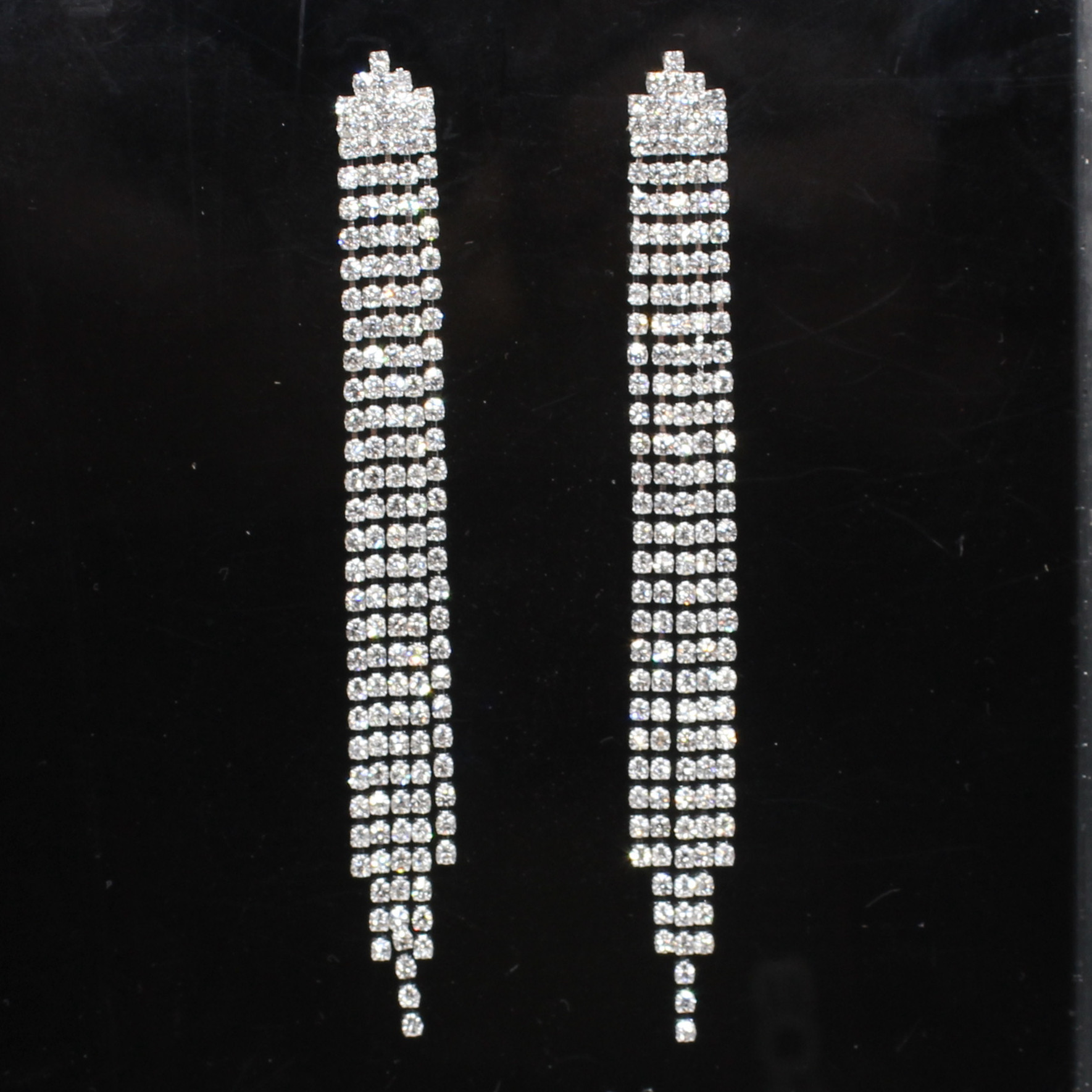 爪链流苏链装饰耳环长款耳针钻链耳饰品女孩首饰铜爪烧焊厂家直销详情20