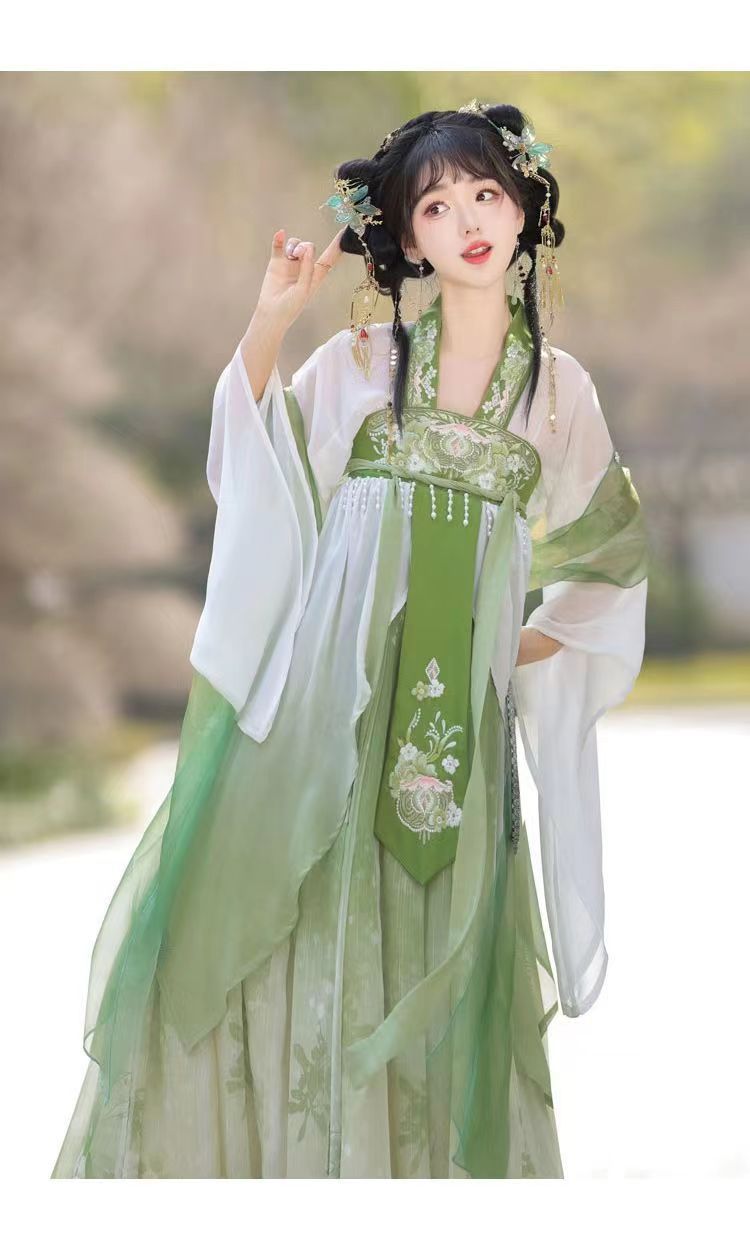 国潮-汉服成人女2024新款夏季荟萃改良齐胸襦裙薄款学生中国风仙气古装详情11