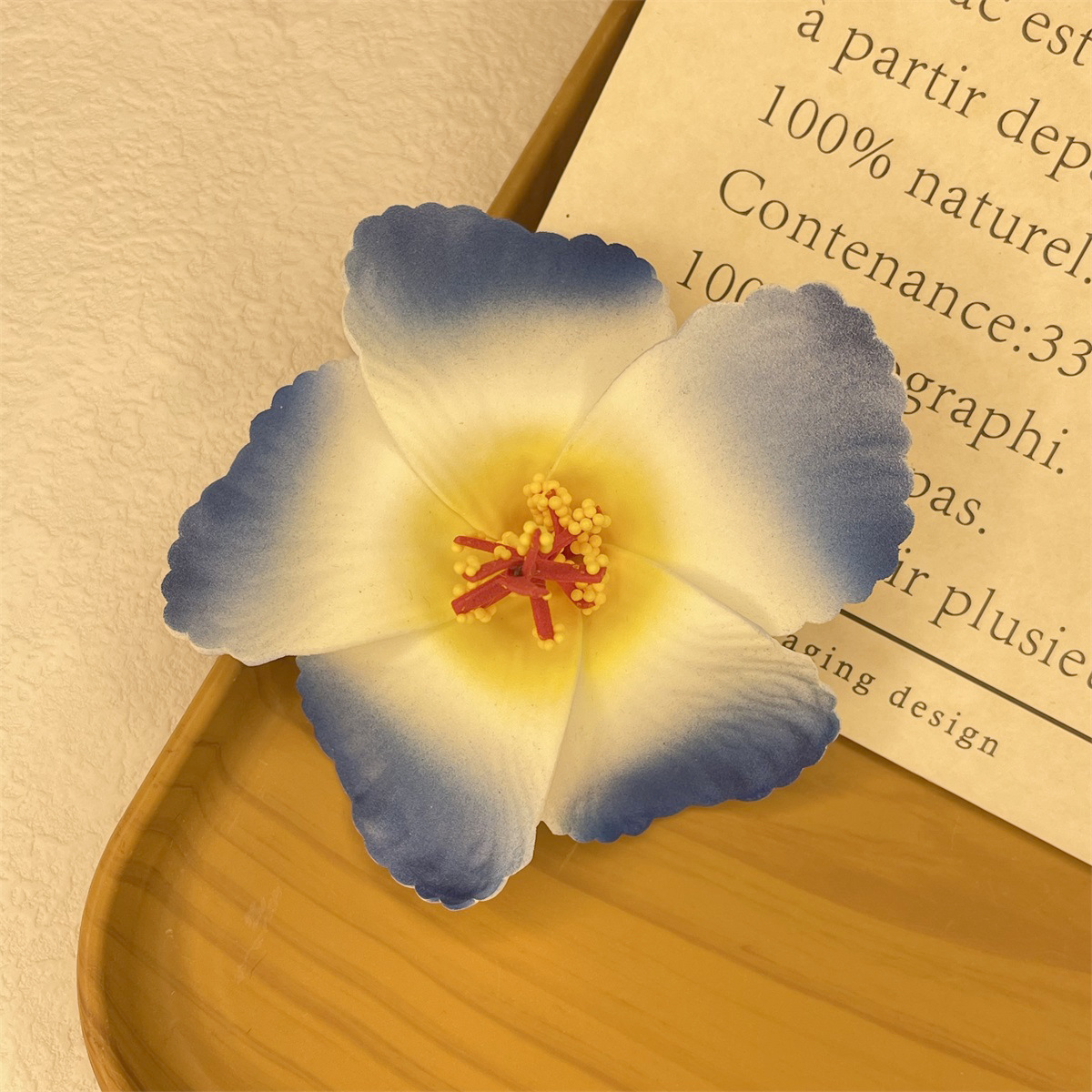 This trendy faux hibiscus flower hair clip exudes a high-end atmosphere. The side clip is a Bohemian hair band for a seaside vacation pic 29